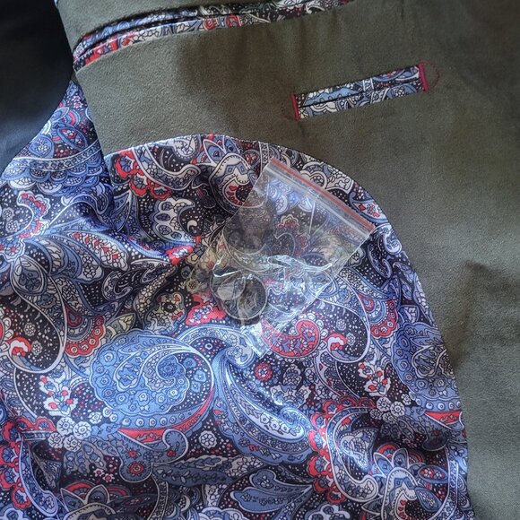 J Grill Olive Microsuede Blazer, sz 50R - Picture 11 of 12